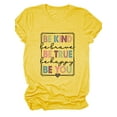 thumbnail image 1 of Anbech Be Kind Women Shirt Letter Graphic Tshirt Inspirational Summer Top Short Sleeve Letter Print Shirt, 1 of 2