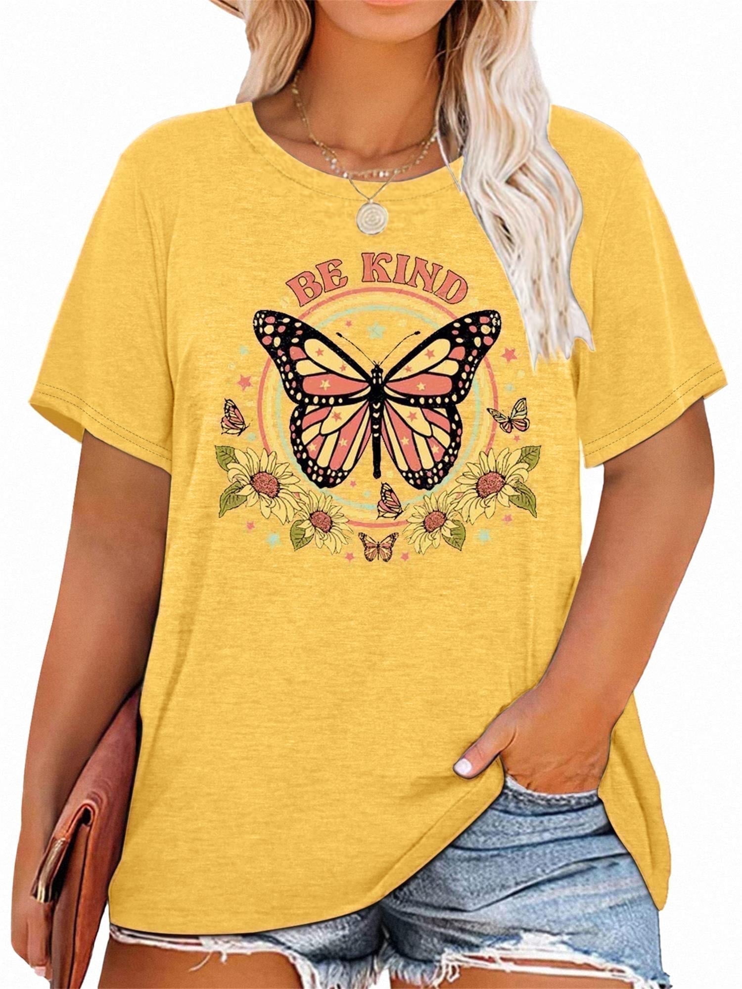 Be Kind T-Shirt For Women - Graphic Short Sleeve, Loose Fit Casual Top, Teacher Tee, Pink, Large - View #10