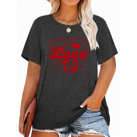 XCHQRTI Christian Shirts for Women Plus Size Tshirts Cross Faith Shirt Short Sleeve Oversized Graphic Tee