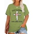 thumbnail image 1 of XCHQRTI Christian Shirts for Women Plus Size Tshirts Cross Faith Shirt Short Sleeve Oversized Graphic Tee, 1 of 10