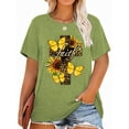 thumbnail image 1 of XCHQRTI Christian Shirts for Women Plus Size Tshirts Cross Faith Shirt Short Sleeve Oversized Graphic Tee, 1 of 8