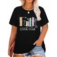 thumbnail image 1 of XCHQRTI Christian Shirts for Women Plus Size Tshirts Cross Faith Shirt Short Sleeve Oversized Graphic Tee, 1 of 11