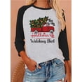 thumbnail image 1 of Anbech Christmas 3/4 Sleeve T Shirts for Women Shirt Merry Christmas Tees Funny Christmas Snowflake Graphic Shirts Baseball Tee Tops, 1 of 4
