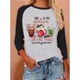 thumbnail image 1 of Anbech Christmas 3/4 Sleeve T Shirts for Women Shirt Merry Christmas Tees Funny Christmas Snowflake Graphic Shirts Baseball Tee Tops, 1 of 4