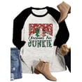 thumbnail image 1 of Anbech Christmas 3/4 Sleeve T Shirts for Women Shirt Merry Christmas Tees Funny Christmas Snowflake Graphic Shirts Baseball Tee Tops, 1 of 3