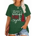 thumbnail image 1 of XCHQRTI Christmas Tree Shirt for Women Plus Size Tshirt Short Sleeve Graphic Top, 1 of 11