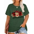 thumbnail image 1 of XCHQRTI Christmas Tree Shirt for Women Plus Size Tshirt Short Sleeve Graphic Top, 1 of 11