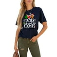 thumbnail image 1 of XCHQRTI Christmas Tree Women's Shirt Graphic Funny Letter Holiday Tshirt Short Sleeve Casual Tee Tops, 1 of 2