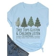 thumbnail image 1 of XCHQRTI Christmas Tree Women's Shirt Graphic Funny Letter Holiday Tshirt Short Sleeve Casual Tee Tops, 1 of 2