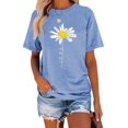 thumbnail image 1 of XCHQRTI Daisy Shirt Womens Be Kind Graphic Casual Short Sleeve Tee Top, 1 of 9
