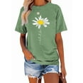 thumbnail image 1 of XCHQRTI Daisy Shirt Womens Faith Graphic Shirt Butterfly Casual Short Sleeve Tee Top, 1 of 9