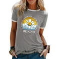 thumbnail image 1 of XCHQRTI Daisy Shirt for Women Be Kind Graphic Tshirt Short Sleeve Crew Neck Summer Tops, 1 of 2
