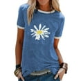 thumbnail image 1 of XCHQRTI Daisy Shirt for Women Be Kind Graphic Tshirt Short Sleeve Crew Neck Summer Tops, 1 of 2
