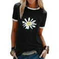 thumbnail image 1 of XCHQRTI Daisy Shirt for Women Be Kind Graphic Tshirt Short Sleeve Crew Neck Summer Tops, 1 of 2