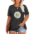 thumbnail image 1 of XCHQRTI Daisy T Shirts Women Plus Size Graphic Tshirts Casual Short Sleeve Oversized Tee, 1 of 7