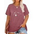 thumbnail image 1 of XCHQRTI Daisy T Shirts Women Plus Size Graphic Tshirts Casual Short Sleeve Oversized Tee, 1 of 7