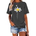 thumbnail image 1 of XCHQRTI Dandelion Shirt Womens Be Kind Graphic Casual Short Sleeve Tee Top, 1 of 9