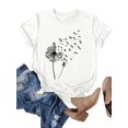 thumbnail image 1 of XCHQRTI Dandelion Shirt Womens Be Kind Graphic Casual Short Sleeve Tee Top, 1 of 2