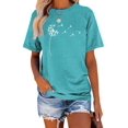 thumbnail image 1 of XCHQRTI Dandelion Shirt Womens Be Kind Graphic Casual Short Sleeve Tee Top, 1 of 9