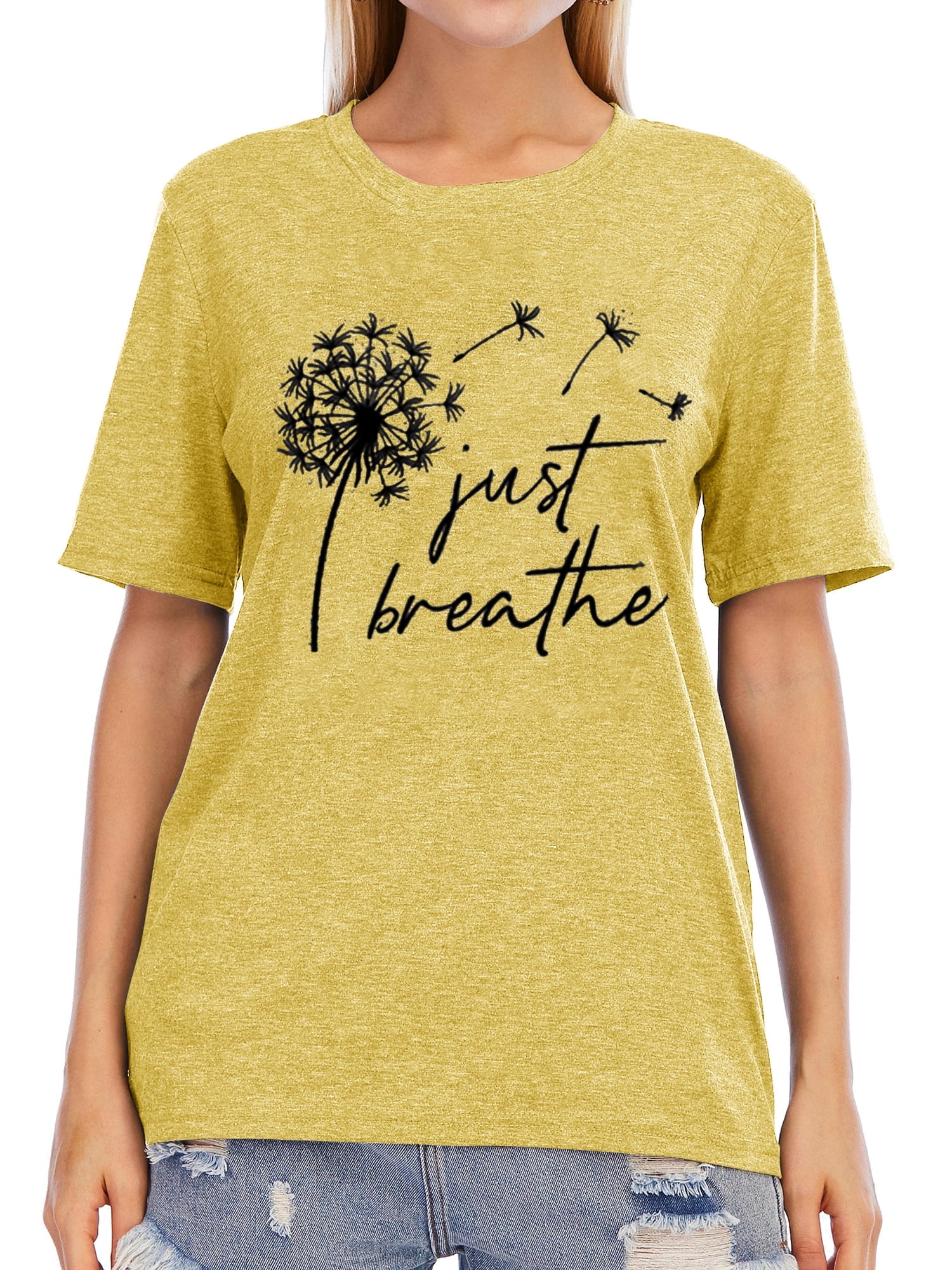 yellow t shirt women's walmart