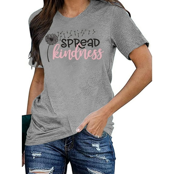 XCHQRTI Dandelion Tshirt Women Graphic Tees Casual Short Sleeve Christian Shirts