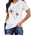 thumbnail image 1 of XCHQRTI Dandelion Tshirt Women Graphic Tees Casual Short Sleeve Christian Shirts, 1 of 8