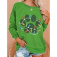 thumbnail image 1 of XCHQRTI Dog Mom Sweatshirt Women Dog Paw Pullover Graphic Long Sleeve Drop Shoulder Sweatshirt Top, 1 of 2