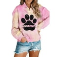 thumbnail image 1 of XCHQRTI Dog Mom Sweatshirt Women Dog Paw Pullover Graphic Long Sleeve Drop Shoulder Sweatshirt Top, 1 of 8