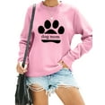 thumbnail image 1 of XCHQRTI Dog Mom Sweatshirt Women Dog Paw Pullover Graphic Long Sleeve Drop Shoulder Sweatshirt Top, 1 of 4