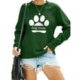 thumbnail image 1 of XCHQRTI Dog Mom Sweatshirt Women Dog Paw Pullover Graphic Long Sleeve Drop Shoulder Sweatshirt Top, 1 of 4