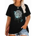 thumbnail image 1 of XCHQRTI Faith Flower T-Shirts for Women Plus Size Graphic Tees Athletic Women Christian Tunic Tees, 1 of 5