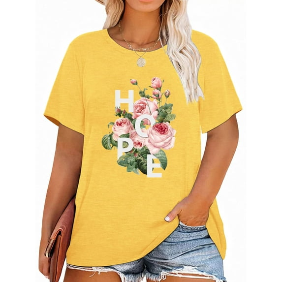 XCHQRTI Faith Shirts for Women Plus Size Graphic Tees Short Sleeve Vintage T Shirts Oversized Religious Ladies Tee Shirts