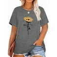 thumbnail image 1 of XCHQRTI Faith Shirts for Women Plus Size Graphic Tees Short Sleeve Vintage T Shirts Oversized Religious Ladies Tee Shirts, 1 of 7