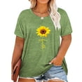 thumbnail image 1 of XCHQRTI Faith T Shirt Plus Women Graphic Tees Sunflower Christian Tops Clothes Short Sleeve, 1 of 9