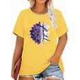thumbnail image 1 of XCHQRTI Floral Faith Women's Tee Shirts Vintage Nature Plus Size Graphic Tees Short Sleeve Oversized T Shirts, 1 of 2