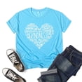 thumbnail image 1 of XCHQRTI Heart Tshirt for Women Graphic Tee Tops Beautiful Crazy Love Letter Printed Casual Short Sleeve Concert Shirts, 1 of 2