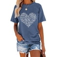thumbnail image 1 of XCHQRTI Heart Tshirt for Women Graphic Tee Tops Beautiful Crazy Love Letter Printed Casual Short Sleeve Concert Shirts, 1 of 8