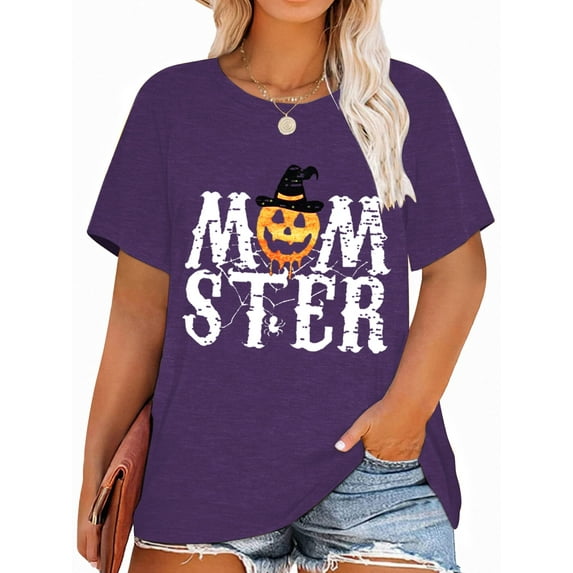XCHQRTI Hocus Pocus Shirts for Women Plus Graphic Tees Halloween Plus Size Shirt Sanderson Sisters T Shirts