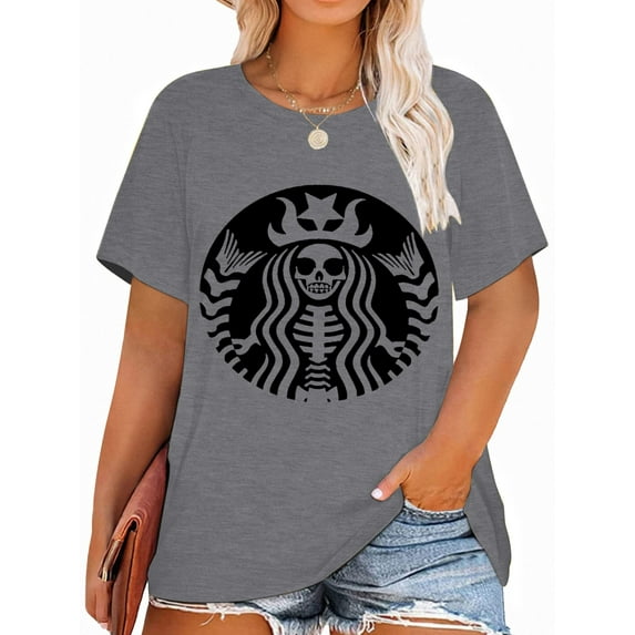 XCHQRTI Hocus Pocus Shirts for Women Plus Graphic Tees Halloween Plus Size Shirt Sanderson Sisters T Shirts