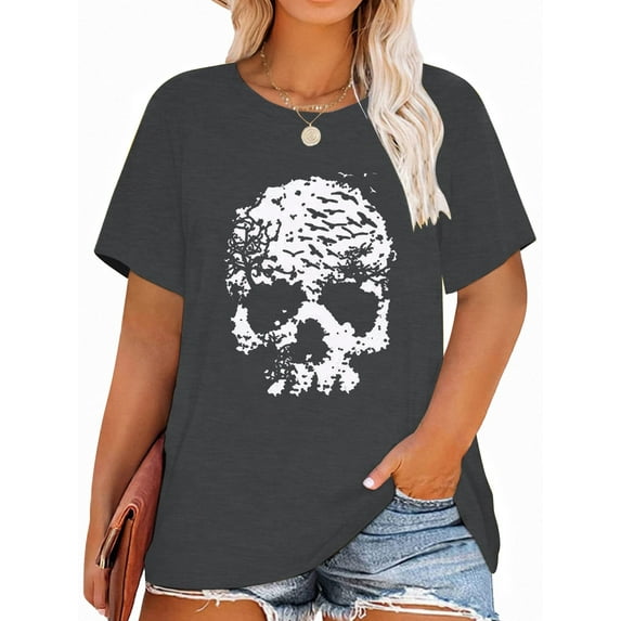 XCHQRTI Hocus Pocus Shirts for Women Plus Graphic Tees Halloween Plus Size Shirt Sanderson Sisters T Shirts