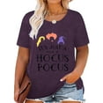 thumbnail image 1 of XCHQRTI Hocus Pocus Women's Plus Size Shirt Halloween Tshirt Casual Funny Short Sleeve Graphic Tees, 1 of 7