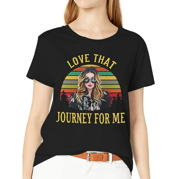 XCHQRTI Journey Shirts Women I'm Mostly Peace Love And Light Funny T-shirt Womens Graphic Printed Short Sleeve Tops Tee