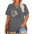 thumbnail image 1 of XCHQRTI Just Breathe Dandelion Women Tshirt Plus Size Graphic Shirt Short Sleeve Loose Tee Tops, 1 of 11