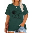 thumbnail image 1 of XCHQRTI Just Breathe Dandelion Women Tshirt Plus Size Graphic Shirt Short Sleeve Loose Tee Tops, 1 of 11