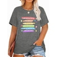 thumbnail image 1 of XCHQRTI Kindness Womens Graphic Shirt Inspirational Plus Size Tees Short Sleeve Summer Casual Tops, 1 of 7