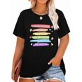 thumbnail image 1 of XCHQRTI Kindness Womens Graphic Shirt Inspirational Plus Size Tees Short Sleeve Summer Casual Tops, 1 of 7