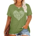 thumbnail image 1 of XCHQRTI Love Shirts for Womens Plus Size Graphic Tshirt Short Sleeve Valentine's Day Tee Oversized Casual Summer Tops, 1 of 5