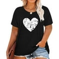 thumbnail image 1 of XCHQRTI Love Shirts for Womens Plus Size Graphic Tshirt Short Sleeve Valentine's Day Tee Oversized Casual Summer Tops, 1 of 5