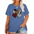 thumbnail image 1 of XCHQRTI Love Shirts for Womens Plus Size Graphic Tshirt Short Sleeve Valentine's Day Tee Oversized Casual Summer Tops, 1 of 4