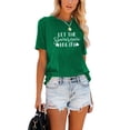 thumbnail image 1 of XCHQRTI Lucky MAMA Shirt for Women Graphic Tee St. Patrick's Day Short Sleeve Crewneck Tops, 1 of 5